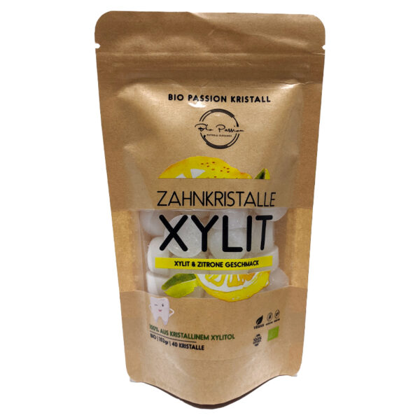 Zahnkristalle aus Xylit & Zitrone Geschmack von Bio Passion Kristall - 152g